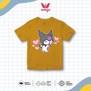 My In Baju Kaos Distro Anak Perempuan Tangan Pendek 1-13 Tahun Tangan Pendek Motif Kuromi Love K103