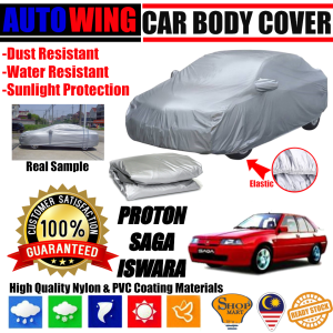 AutoWing Proton Saga Iswara LMST Full Car Body Cover Anti Scratch UV Sunlight Protection Window Cover Sunshade Sun Shade Kain Penutup Selimut Kereta