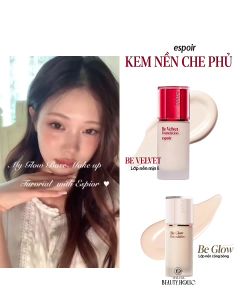 Kem nền ESPOIR BE VELET - BE GLOW FOUNDATION 30gr - – Lớp nền mịn lì che phủ chuẩn chuyên gia làm mờ lỗ chân lông – Bền màu 72h chống trôi waterproof không lo đổ dầu giữa ngày – Giảm sắc đỏ & sắc vàng cân bằng tông da cực khéo