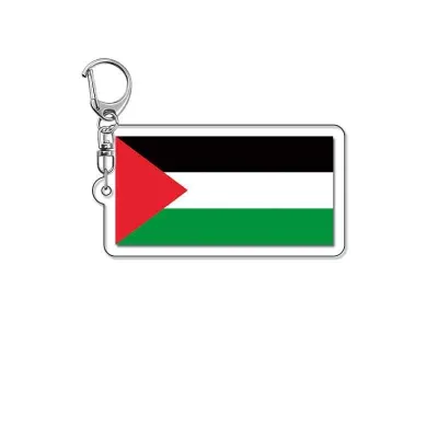 National Country Flag Acrylic Keychain Double Sided Malaysia USA Japan Korea Souvenirs Gift Rantai Kunci Bendera 国旗钥匙扣