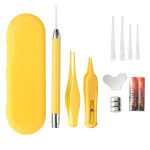 Bộ Dụng Cụ Lấy Ráy Tai Có Đèn Dạ Quang Cho Bémón vệ sinh tai mũi cho bộ 3  GA625