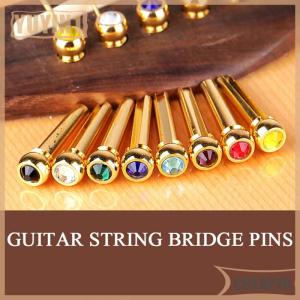 [COD] EHBqna SPORTS หมุดสายกีตาร์อะคูสติก1ชิ้นหมุดทองเหลืองทองแดงสีสันสดใสสำหรับเปลี่ยนปลายเข็ม