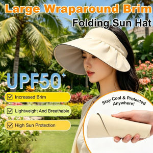 Sun Hat Wide Brim Foldable UV Protection Hat Lightweight Summer Outdoor Cap