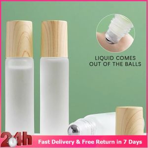 10ml Mini Size Roll on Bottle with Bamboo Lid Portable Scent Pump Refillable Perfume For Travel