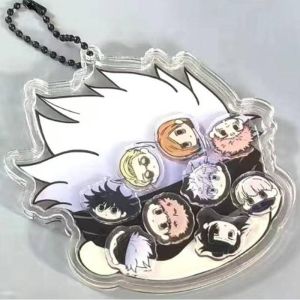 6 Styles Anime Jujutsu Kaisen Keychain Acrylic Figure Satoru Gojou Nanami Kento Kugisaki Nobara Fushiguro Megumi Itadori Yuji Keyring Model Doll Cosplay