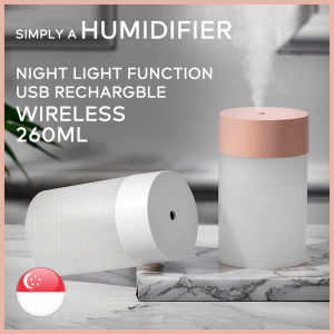 260ml Ultrasonic Aroma Air Humidifier Aromatherapy Essential Oil Mist Diffuser built-in night light function. Minimalism design for home & office