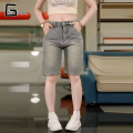 Nam quần soóc bò Mỹ có thể giặt phong cách retro Quần short denim mùa hè thường ngày đa năng. 
