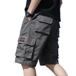 ZITY Trendy Mens Cargo Shorts with Geometric Print - Lightweight Streetwear Style Multiple Pockets for Urban Daily Wear