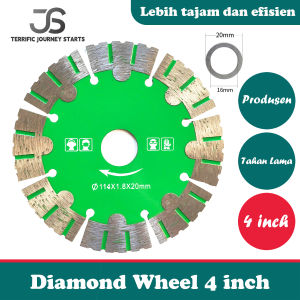 DIAMOND WHEEL ATLANTIC 114x1.8x20MM SUPER LEBAR & Awet Mata Potong Concrete Batu Keramik Granit
