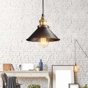 【Free LED Bulb】Industrial Retro Iron Pendant Lamp Light E27 Chandelier Fixture Ceiling Lamp for Cafe Bar Kitchen Dining