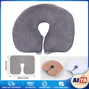 Micorfiber Head Pad Towel - Heart-Shaped U-Shaped Hole Soft Fluff-free Washable Durable Economical for Beauty/SPA
