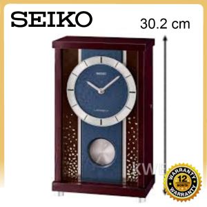 100% ORIGINAL SEIKO Melody Pendulum Wooden Desk Table Clock QXW251 (QXW251B) [Jam dinding berbunyi]