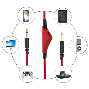 Cáp tai nghe điều khiển âm lượng chịu mài mòn Tai nghe chơi game dây cho A10 A40 A30