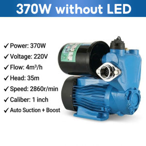220V Automatic Booster Pump 370W/600W Smart Self-Priming Water Pump Hot & Cold Water Pressure Pump for Home Shower