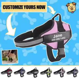 Personalized Dog Harness no pull ReflectiveHarness with Handle For Dog Vest Outdoor Dog Harness Vest With Name Custom Patch