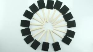 Bates- Foam Paint Brushes 2 Inch 16 Pack Wooden Handle