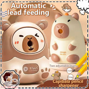 Cartoon Hand Crank Mechanical Pencil Sharpener Cute Capybara Pencil Sharpener Automatically Enters Pencil Cutter