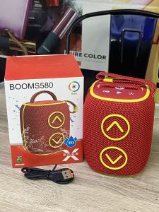 ลำโพงบลูทูธ รุ่น BOOMS580 กำลังขับ10W รองรับAUX TF USB เชื่อมได้2ตู้ ปิดไฟLEDได้  LPX6 เสียงดีเบสแน่น แบตเตอรี่2400mAh เลือกสีได้