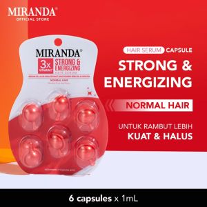 Miranda Hair Serum Capsule Smooth & Radiant Color Glaze Protect Nourish & Soften Shine Booster Strong & Energizing Blister Vitamin Rambut