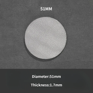 Gemilai 51/53/58mm reusable Italian espresso machine secondary water filter screen heat-resistant mesh Italian metal stainless steel bottomless portable filter screen splash proof filter mesh sheet