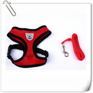 สายจูงลูกสุนัขสุนัขปลอกคอสุนัขแมวปรับได้สายจูงเดินได้สายรัดตาข่ายโพลีเอสเตอร์ระบายอากาศได้ดีสําหรับสัตว์เลี้ยงขนาดเล็กและกลาง