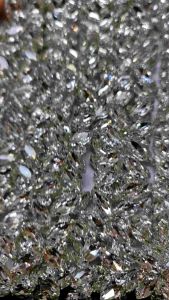 APLIKASI RENDA KRISTAL BERLIAN SWAROVSKY DF SILVER  KUALITAS SUPER PER 10 CM