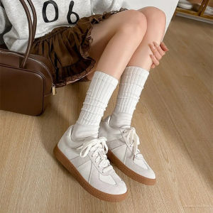 New Soft PU Material Lightweight Breathable White Casual Shoes for Women & Students