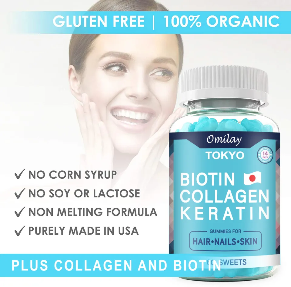 Omilay TOKYO Glutathione Gummies Whitening Collagen Gummies Vitamin Skin  Anti-Aging Boost Immunit Beauty Gummies Vitamin Fudge Weight Loss