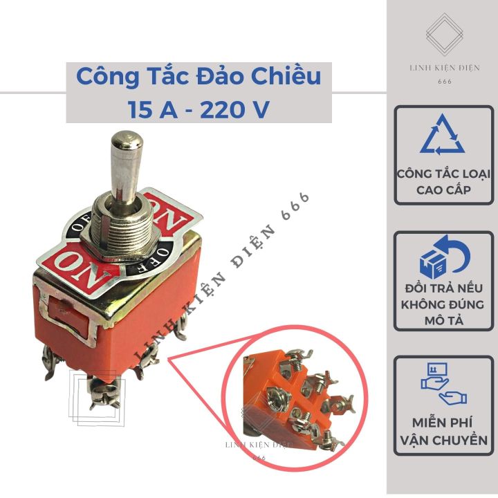 Công Tắc 3 Chân Gạt 3 Cực Đảo Chiều Dòng Chảy 15A 220V Loại Xịn | Lazada.vn