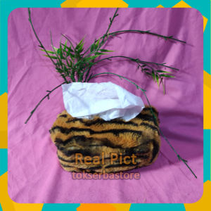 Cover/Sarung Tisu Bulu Korea Import Original - Tempat Tisu Cantik | Tempat Tisu Unik | Cover Tisu Motif [Motif Macan] [Bisa COD]
