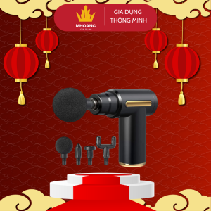 Máy massage cầm tay 4 đầu 6 chế độ - súng massage trị nhức mỏi vai gáy đau giãn cơ - Máy đấm lưng đa năng