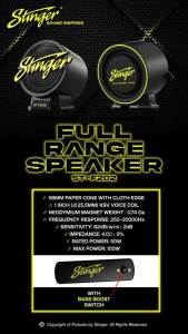Stinger Full Range Speaker With BMild and effective