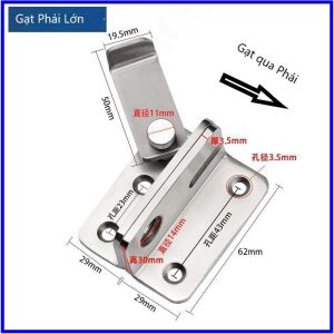 Chốt khóa cửa inox 304 FULL ỐC VÍT then cửa bằng thép không gỉ K01 chắc chắn và bền bỉ - BEAU4-chốt-Ổ Khóa Cửa-chốt