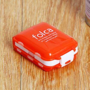 HCS Folca Pill Box กล่องยา 8 ช่อง ตลับยา ทรงสี่เหลี่ยม สไตล์ญี่ปุ่น กล่องใส่ยาแบบพกพา