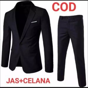 COD Setelan Jas pria lengkap dengan celana / Setelan jas Formal pria / Setelan Jas dengan Celana / Jas Wisuda Pria / Jas Hitam Polos / Jas Pria Pengantin / Jas Pria Slimfit / setelan jas pria lengkap / jas kondangan / Jas Murah / jas pria harga promo