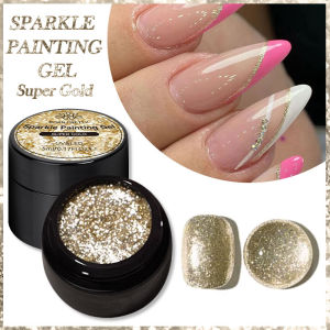 BORN PRETTY 5ml Super Painting Gel Nail Art Polish Platinum Silver Gold Rose Glitter Sparkle Graffiti Stripe Pull Line Nail UV Gel