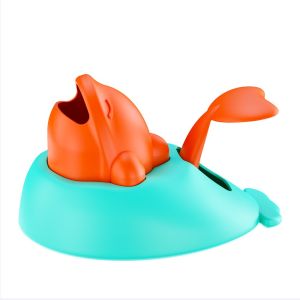 JEHUA Cơ chế ép Đồ chơi phát kẹo cho thú cưng Hình dạng cá voi Đế chống trượt Bát ăn chậm cho chó Vui vẻ Nhựa Đồ chơi xếp hình thức ăn Huấn luyện chó con
