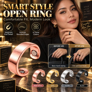 Lonice Mens Magnetic Ring Rose Gold Opening Ring Adjustable Finger Jewelry Magnetic Style Mens Fashion Accessory Minimalist Design Daily Wear Gift for Men