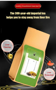 [Clearing the liver and improving eyesight] Dandelion chrysanthemum cassia tea detoxifying clearing heat and removing dampness herbal tea liver protection fire-reducing and health-preserving tea (30 pieces/box)【In Stock】