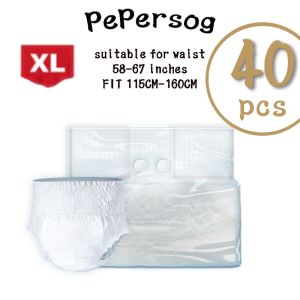 PEPERSOG Adult Diapers M/L/XL (40 Pieces/Pack of 2) Adult Pull-ups Leakproof Breathable Disposable Diapers
