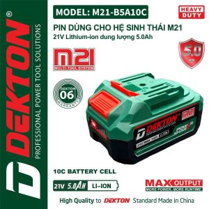 Máy Thổi Lá & Thổi Bụi Dùng Pin Dekton M21-TB03 Mấu Mới | Máy Thổi Gió Dùng Pin Đa Công Dụng Chính Hãng Dekton