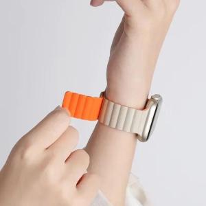 Correa magnética para Apple Watch pulsera deportiva de silicona de 45-38-49-40-42mm 41mm serie iWatch ultra 10 9 6 5 7 8 se44mm