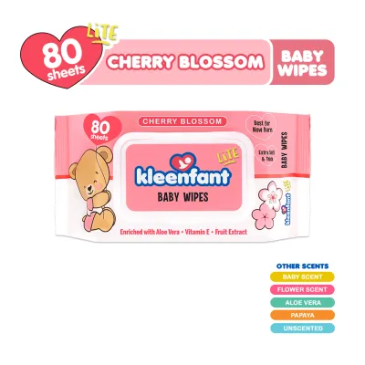 Kleenfant Lite Baby Wipes 80 Tender Sheets Pack of 1 Newborn Wet Wipes for Baby Wipe for Kids