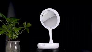 Foldable USB Charging or Battery Led Mirror Makeup White Vanity Cosmetic Mirror with Light 10X Magnifying Table Mirrors