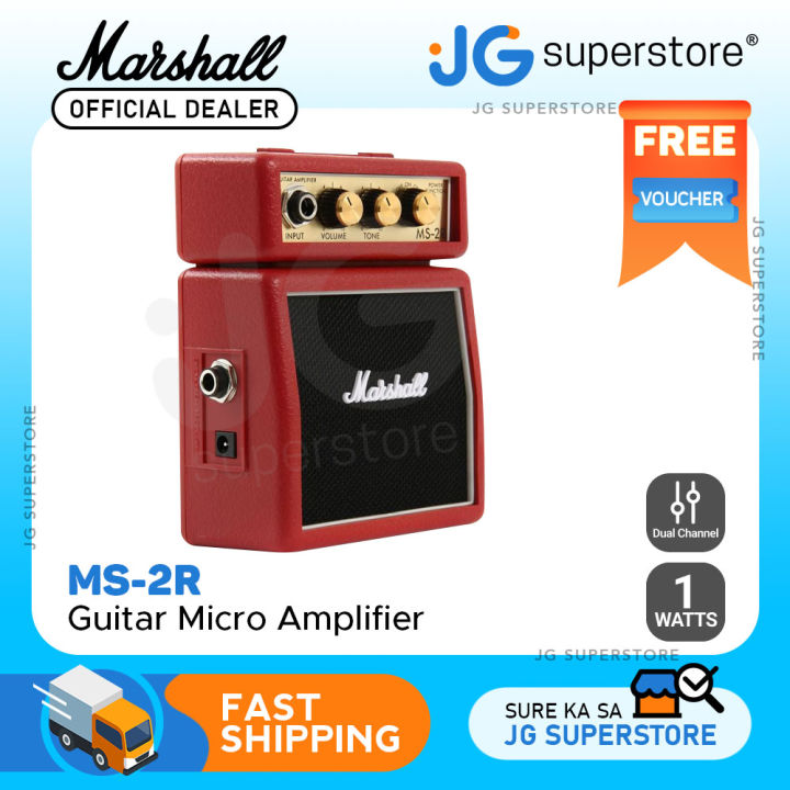 Marshall MS2R 1Watt 2Channel Electric Guitar Micro Amps Speaker