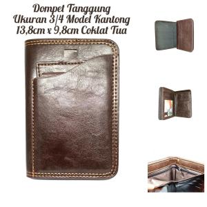 Dompet Pria Dompet Laki2 Dompet Ukuran 3/4 Dompet Tanggung Simple dan Polos Bahan PU Leather
