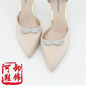 [Free Shipping] Angel Wings Shoe Flower Accessory Crystal Shoe Accessory Shoe Upper Decorative Buckle Detachable Shoe Buckle High-Heel Shoe Decoration