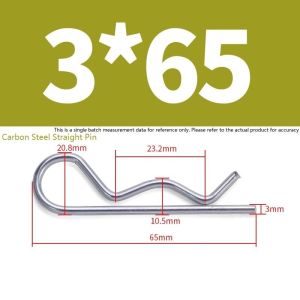 M1 M1.2 M1.5 M1.6 M1.8 M2 M2.5 M3 M3.5 M4 M5 M6 M7 304 Stainless Steel / Carbon Steel R Type Spring Cotter Pin Wave Shape Split Clip Clamp Hair Tractor Pin for Car