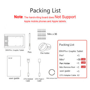 [Ready Stock] Drawing Tablet Graphics Drawing Tablet 手繪板 Digital Drawing Pad with Battery-Free Pen(8192 Levels Pressure Sensitivity) Free OTG Adapter Support Android Phone
