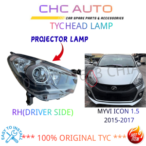 TYC HEAD LAMP/LAMPU DEPAN/HEAD LAMP LIGHT/LAMPU BESAR PERODUA MYVI ICON 1.5 IKON (PROJECTOR)